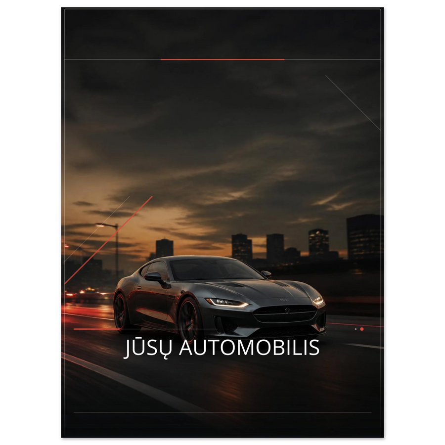 AUTALE personalizuoto automobilio plakato 30 × 40 cm pavyzdys